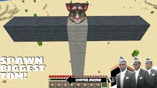 This is the SUPER SECRET WAY TO SPAWN BIGGEST TALKING TOM in Minecraft - Coffin Meme