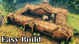 Valheim: How To Build A Starter Base/House Tutorial (Easy To Build) #1