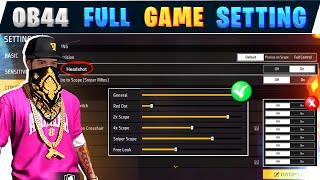 Free fire setting full details in tamil  || After update headshot sensitivity || OB44 setting