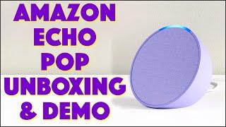 Amazon Echo POP Smart Speaker with Alexa -- UNBOXING, DEMO & REVIEW