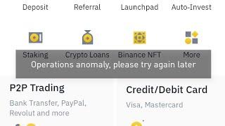 Binance Operations Anomaly please try again later Problem Solved 2022 Latest
