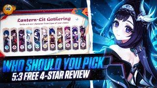 [Hindi] Which Free 4-Star Character Should You Pick.? | Genshin Impact 5.3 Lantern Rite Review