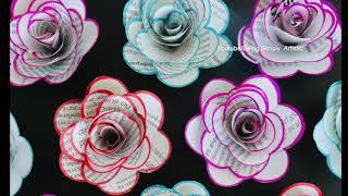 How To Make Easy Newspaper Rose Flower - Paper Craft - DIY Newspaper Flower