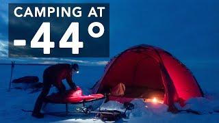 Camping at below -40 degrees. Expedition training filmed in subarctic Canada.