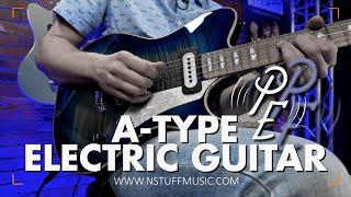 Powers Electric A-Type Electric Guitar - Blue Lagoon