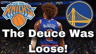 Knicks Defeat The Warriors On The Road! | Miles McBride Has A Career Night!