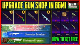 FREE UPGRADE GUN SKIN SHOP IN BGMI | HOW TO GET FREE MYTHIC EMBLEM IN BGMI