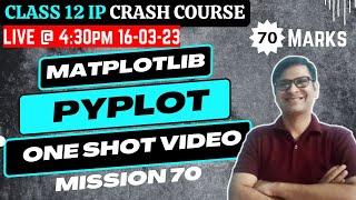 Matplotlib Pyplot | One Shot Video | Score 70/70 Class 12 Informatics Practices | Data Visualization