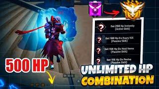 New 500 HP + High Damage Character Combination ️ | Best Character Combination In Free Fire !!