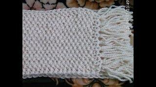 Связать стильный шарф быстро и просто! Рисовая вязка Cnit crochet