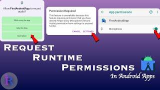 How to Request Runtime Permissions in Android applications | Request permission at runtime
