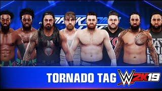 WWE 2K19 4 Way Tornado Tag Team Elimination Match