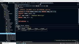 HOW TO UPDATE DATA  IN POSTGRESQL | UPDATE OPTION WITH RETURNING IN PostgreSQL VD#77