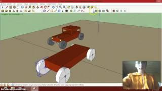 sketchup  Auto en movimiento