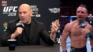 Dana White RESPONDS to Michael Chandler's Conor McGregor Call Out at UFC 309