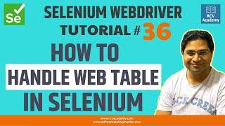 Selenium WebDriver Tutorial #36 - How to Handle Web Table in Selenium
