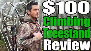 $100 Climbing Tree Stand Review and Demo. Field and Stream Stealth 2 Climber - Cheapest you can buy!