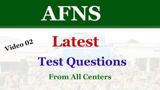 AFNS Test Latest Academic Test Questions | Afns Test Preparation 2024