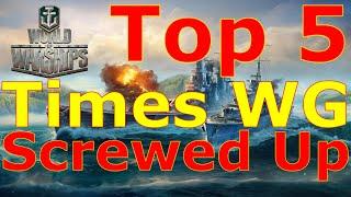 World of Warships- Top 5 Wargaming Screw Ups, Mishaps, Disasters, & Failures