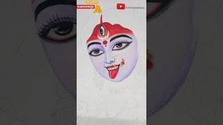 Maa Kali drawing part 1 | Color Pencil Tutorial #brushpen #kalimaa #kali #stepbystep