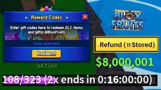 NOVO CÓDIGO DE 16 HORAS EXP +25 CÓDIGOS DE 2X XP BELI E RESET NO BLOX FRUITS 2025 - blox fruit codes