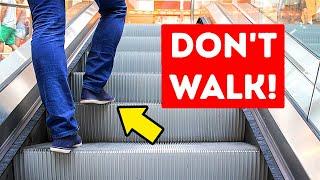 Never Use a Stopped Escalator As a Stairway, Here's Why