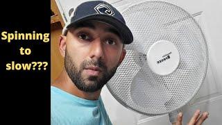 Repairing a fan that is spinning too slow!