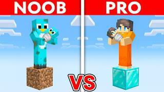 NOOB vs PRO: SKYBLOCK FAMILY Challenge in Minecraft