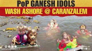 After Immersion, PoP Ganesh Idols Wash Ashore @Caranzalem