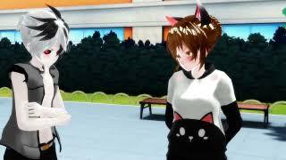 MMD - I kissed a girl [Demon X Cat]