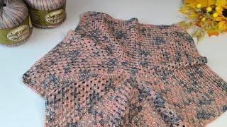 ВЯЖЕМ рубашку из шестиугольника крючком на любой размер Часть 1#crochet #вязаниесверой #вязание