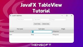 TableView in JavaFX For Beginners | EDIT and DELETE DATA