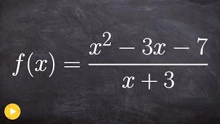 Learn How to Determine Slant Asymptote of a Rational Function