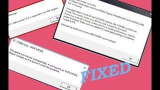 PUBG Lite Errors fixed!! Safe mode error, global shader cache error, etc