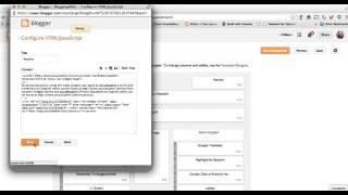 Add HTML to Blogger