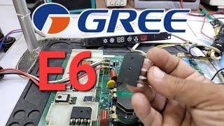 Gree Dc inverter ac E6 error code outdoor pcb Dc inverter ac training center Babar Electronics