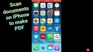 How to scan a document on iPhone or iPad | create PDF file | ios Iphone 13, 12, 11, X,  8, 7, 6s, SE