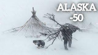 Heavy Snow Fall️ -50° Solo Camping 4 Days | Snowstorm Deep Snow Camping in Heavy Snowfall! ️