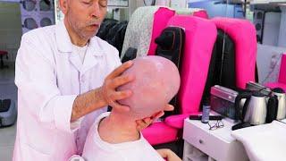 THE STRONGEST HEAD MASSAGE OF MY LIFE   | #PINKBARBER | ASMR BARBER MASSAGE