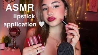 ASMR lipstick application 