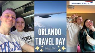 ORLANDO TRAVEL DAY! Flying British Airways Gatwick to Orlando, Florida! Disney World 2024! Rosen Inn