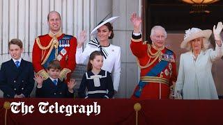 IN FULL: Trooping the Colour - Princess of Wales watches flypast with King and children