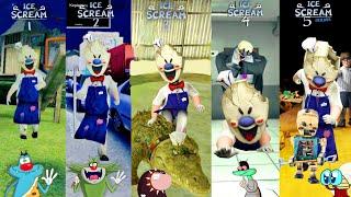 ICE SCREAM 1 vs ICE SCREAM 2 vs ICE SCREAM 3 vs ICE SCREAM 4 vs ICE SCREAM 5 Gameplay| Oggy & Jack