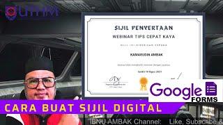 Cara buat Sijil Digital guna Google Form