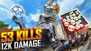 SOLO Octane 53 KILLS and 12,000 Damage Apex Legends Gameplay