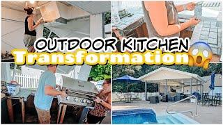 New! Extreme Backyard Transformation | DIY Outdoor Kitchen Makeover | Summer Clean With Me 2024