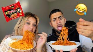 X2 SPICY NOODLE CHALLENGE | Warning - Vomiting * NEVER AGAIN*