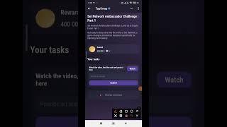 Sei Network Ambassador Challenge | Part 1 | 11th November Tapswap Watch Video Code