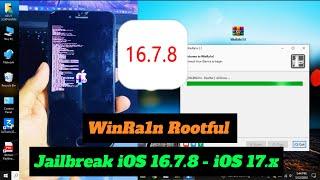 WinRa1n Rootful Jailbreak iOS 16.7.8 - iOS 17.x not use USB Flash Boot on iPhone 8plus - iPhone X