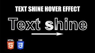 Text Shine Hover Effect | HTML & CSS Tutorial